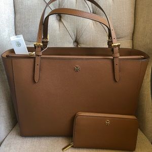 Tory Burch Large Emerson Tote & Wallet Combo